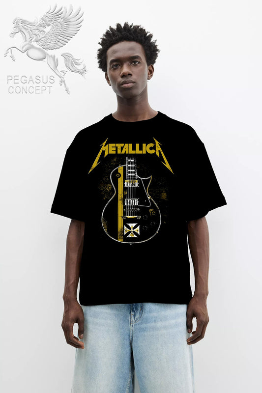 Μπλούζα μακό Premium ποιότητας σε χρώμα μαύρο με τύπωμα Metallica