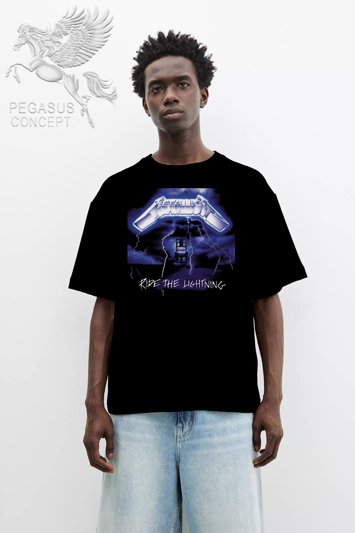 Μπλούζα μακό Premium ποιότητας σε χρώμα μαύρο με τύπωμα Metallica