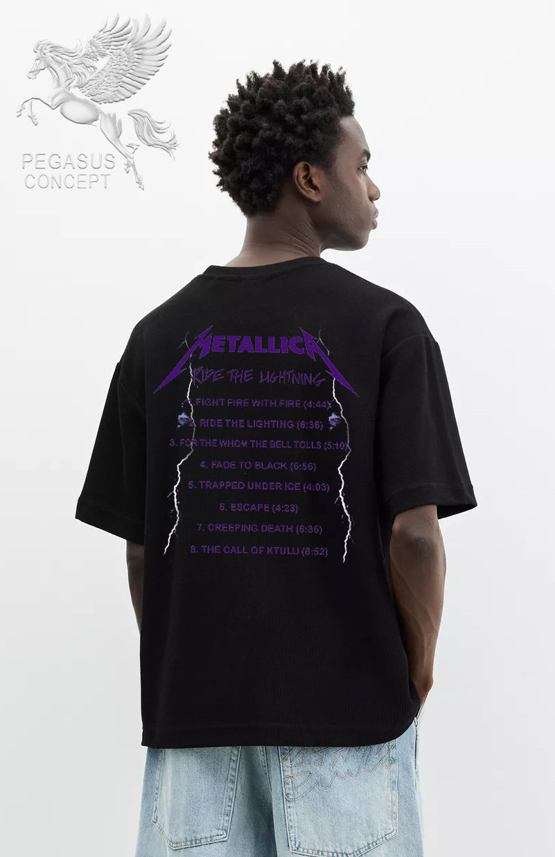 Μπλούζα μακό Premium ποιότητας σε χρώμα μαύρο με τύπωμα Metallica