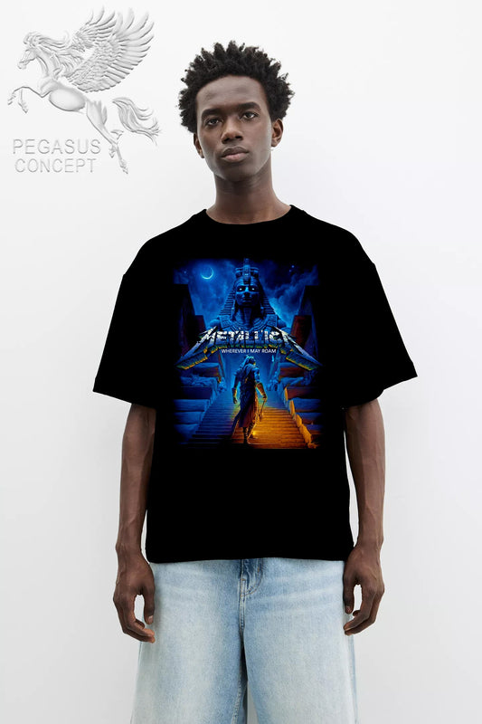 Μπλούζα μακό Premium ποιότητας σε χρώμα μαύρο με τύπωμα Metallica