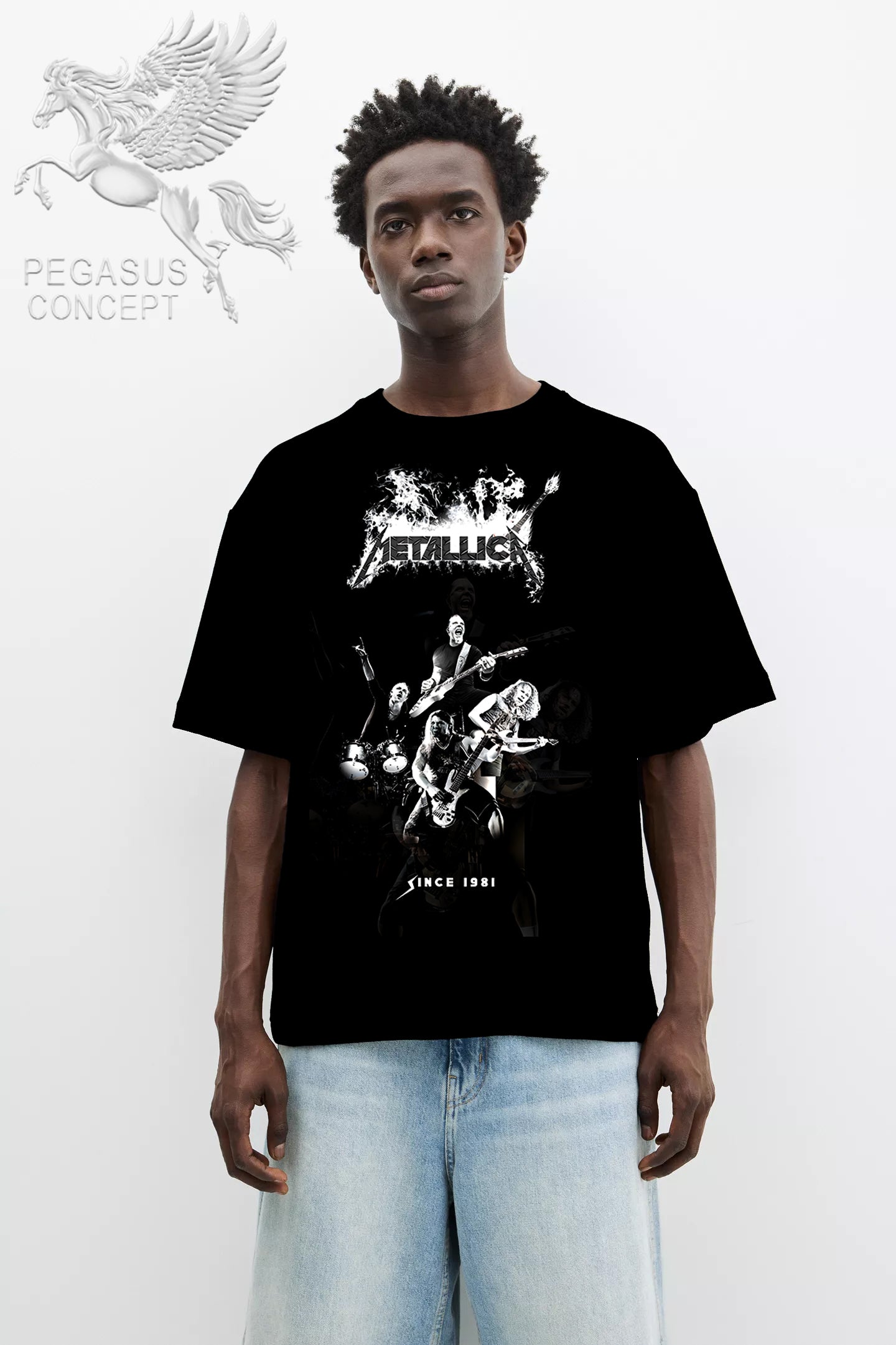 Μπλούζα μακό Premium ποιότητας σε χρώμα μαύρο με τύπωμα Metallica