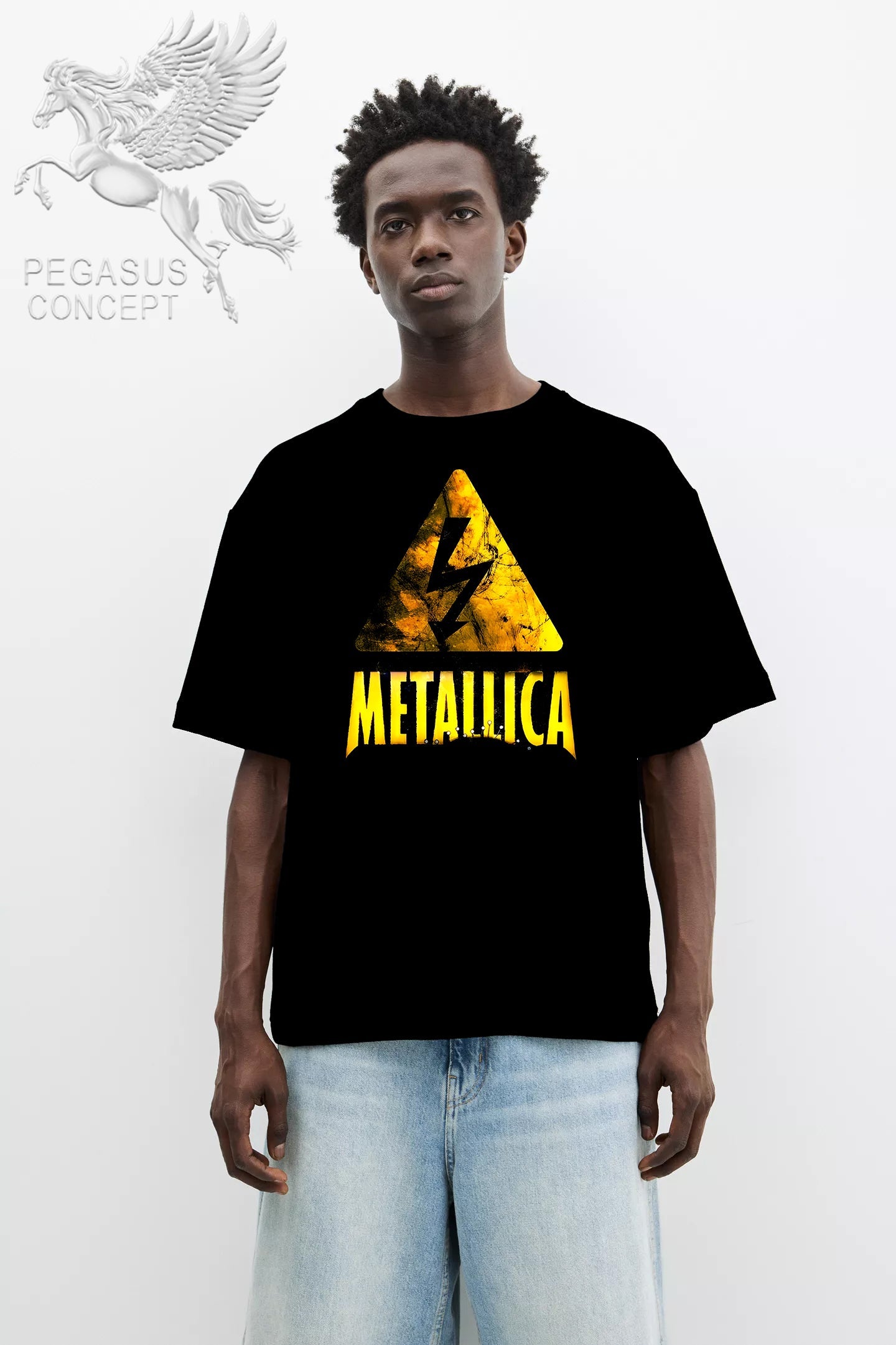 Μπλούζα μακό Premium ποιότητας σε χρώμα μαύρο με τύπωμα Metallica