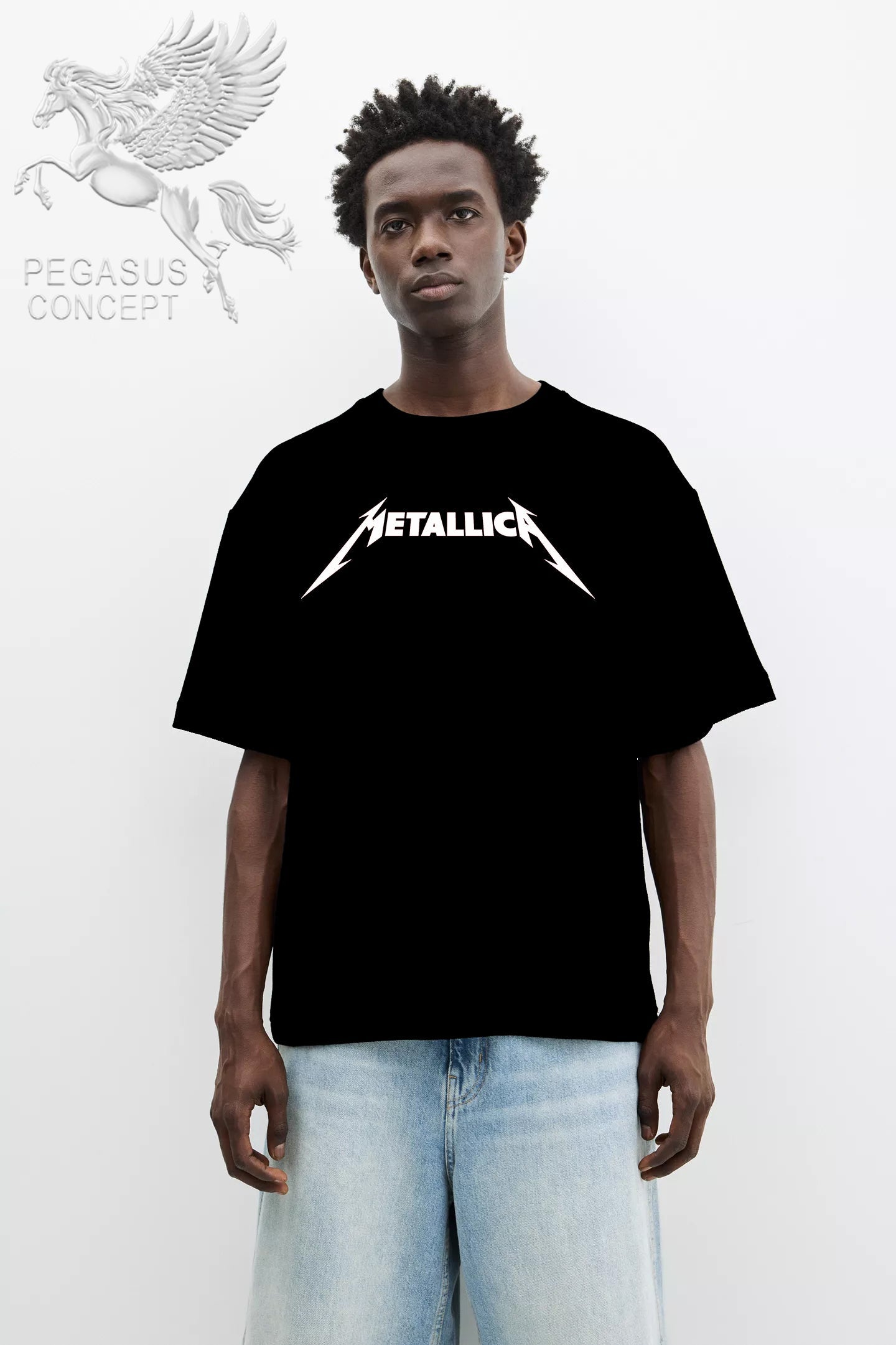 Μπλούζα μακό Premium ποιότητας σε χρώμα μαύρο με τύπωμα Metallica