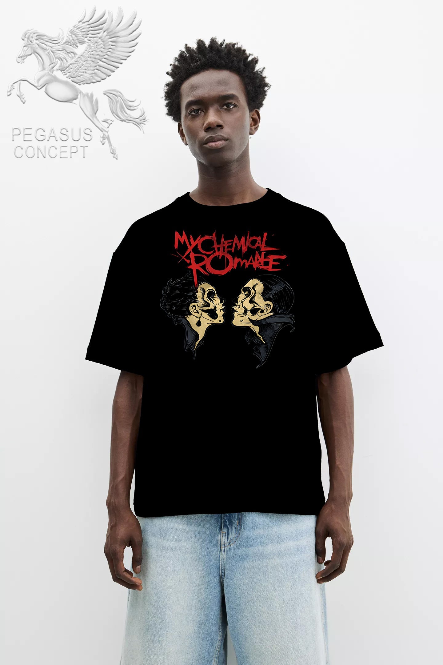 Μπλούζα μακό Premium ποιότητας σε χρώμα μαύρο με τύπωμα My Chemical Romance