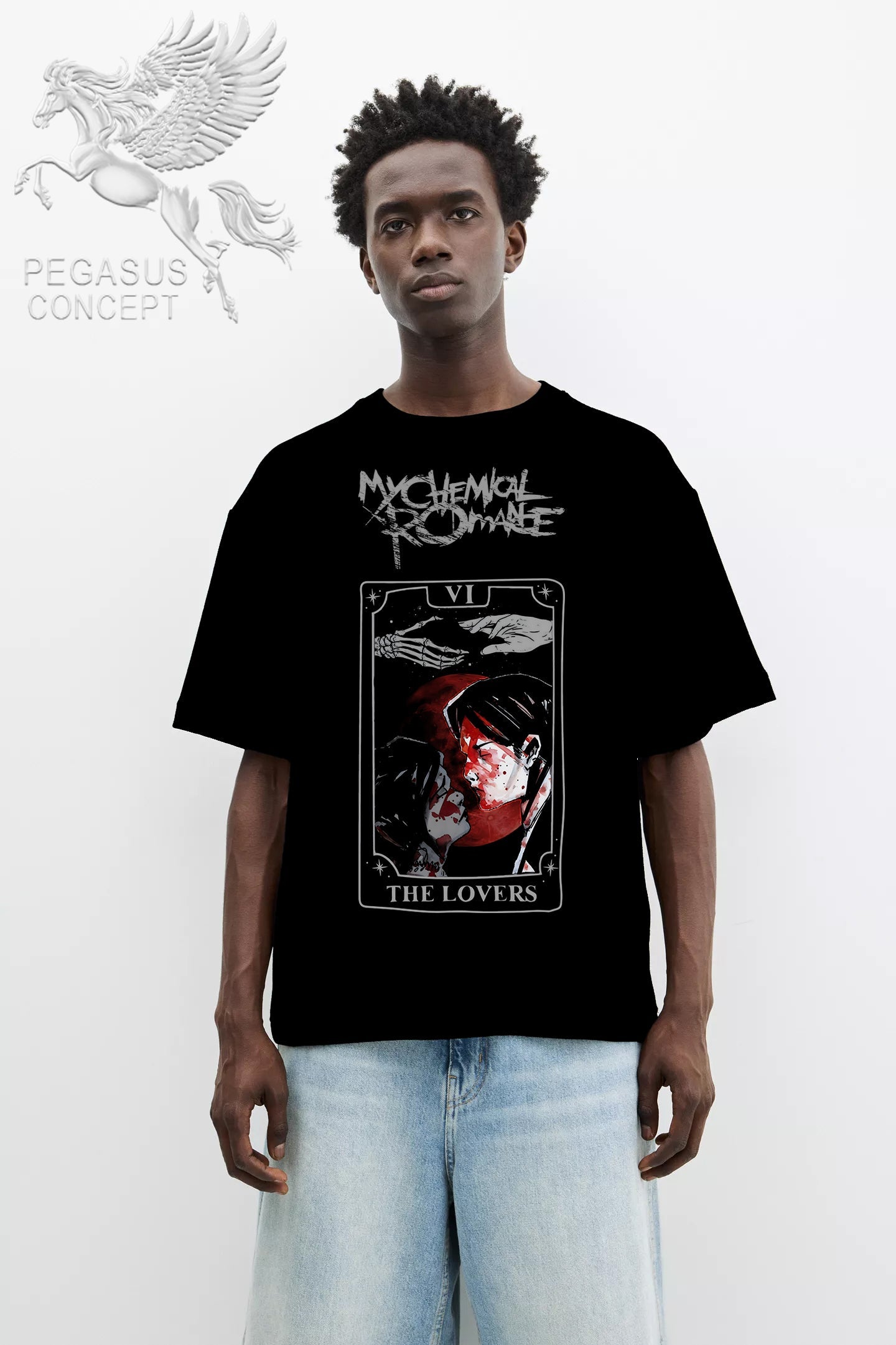 Μπλούζα μακό Premium ποιότητας σε χρώμα μαύρο με τύπωμα My Chemical Romance