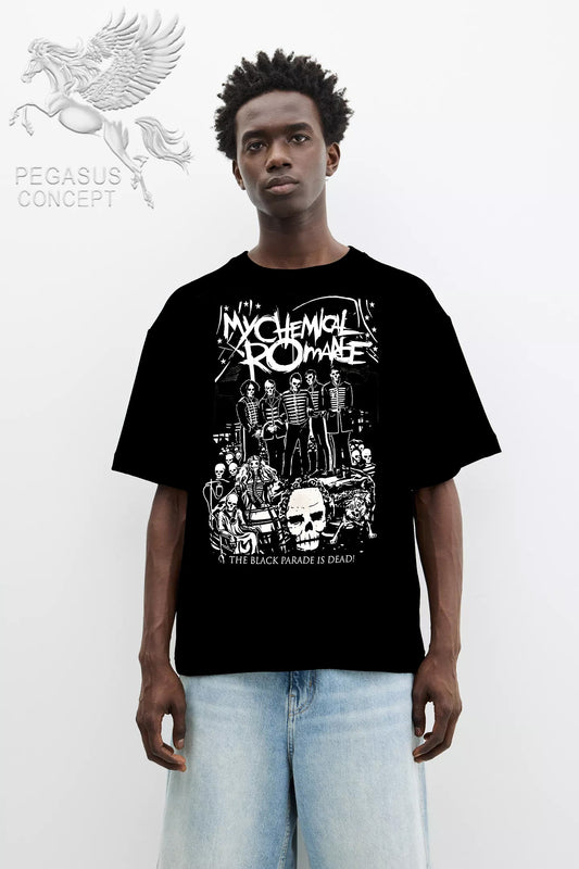 Μπλούζα μακό Premium ποιότητας σε χρώμα μαύρο με τύπωμα My Chemical Romance
