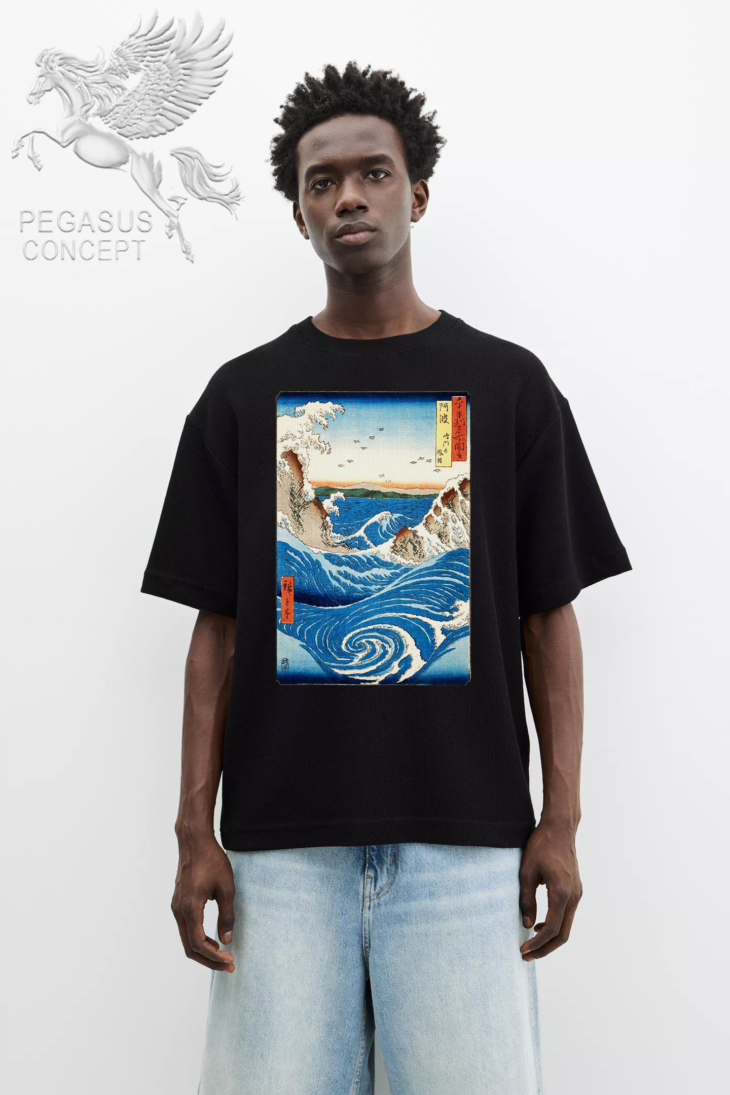 Μπλούζα μακό Premium ποιότητας σε χρώμα μαύρο με τύπωμα Japan