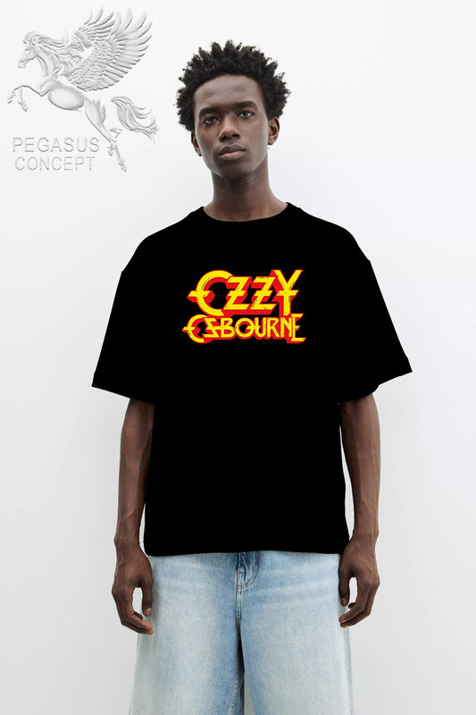 Μπλούζα μακό Premium ποιότητας σε χρώμα μαύρο με τύπωμα Ozzy Ozborne