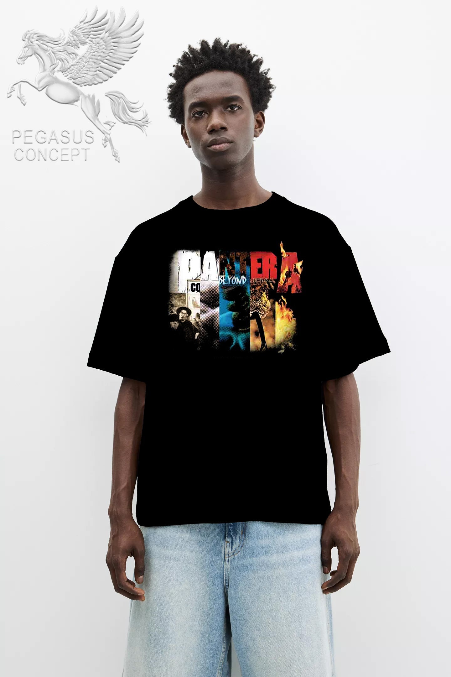 Μπλούζα μακό Premium ποιότητας σε χρώμα μαύρο με τύπωμα Παντελής Pantera