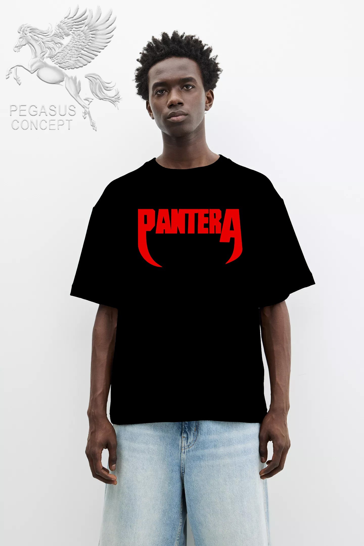 Μπλούζα μακό Premium ποιότητας σε χρώμα μαύρο με τύπωμα Παντελής Pantera