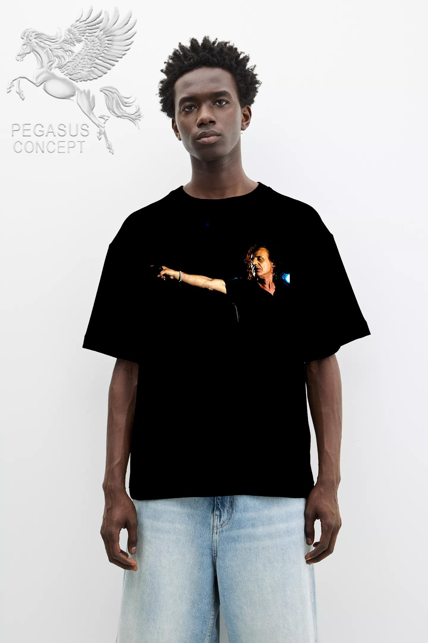 Μπλούζα μακό Premium ποιότητας σε χρώμα μαύρο με τύπωμα Παπακωνσταντίνου