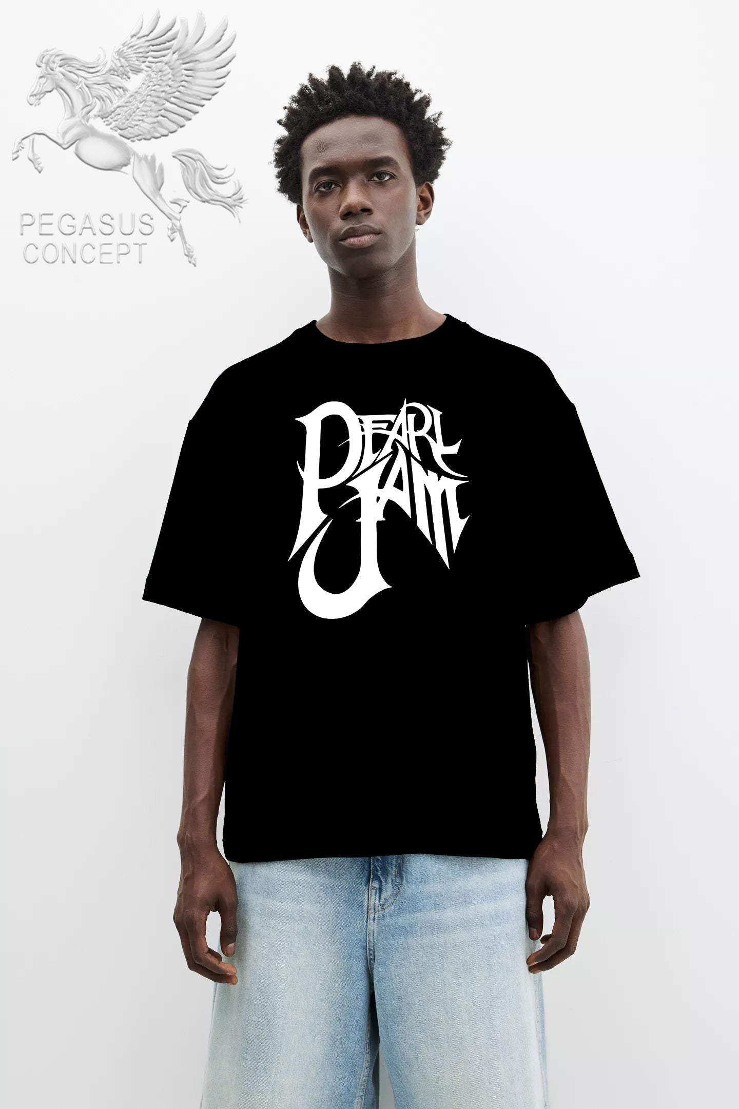 Μπλούζα μακό Premium ποιότητας σε χρώμα μαύρο με τύπωμα Pearl Jam