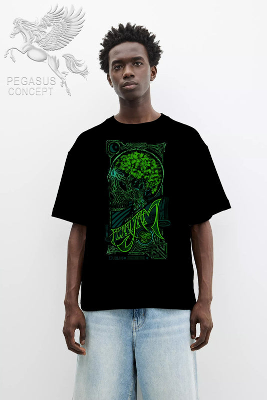 Μπλούζα μακό Premium ποιότητας σε χρώμα μαύρο με τύπωμα Pearl Jam