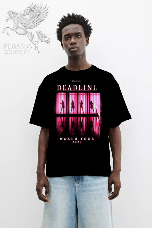 Μπλούζα μακό Premium ποιότητας σε χρώμα μαύρο με τύπωμα Black Pink