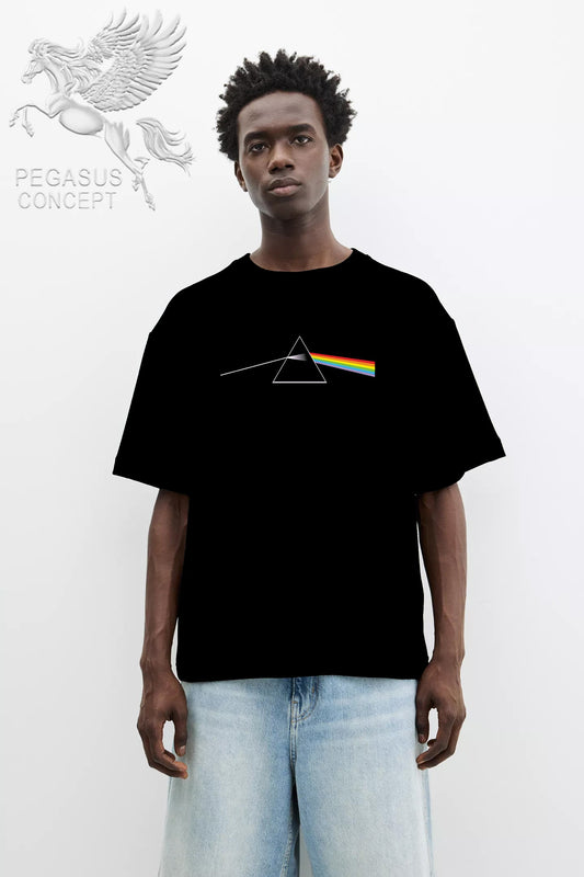 Μπλούζα μακό Premium ποιότητας σε χρώμα μαύρο με τύπωμα Pink Floyd