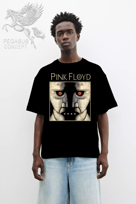 Μπλούζα μακό Premium ποιότητας σε χρώμα μαύρο με τύπωμα Pink Floyd
