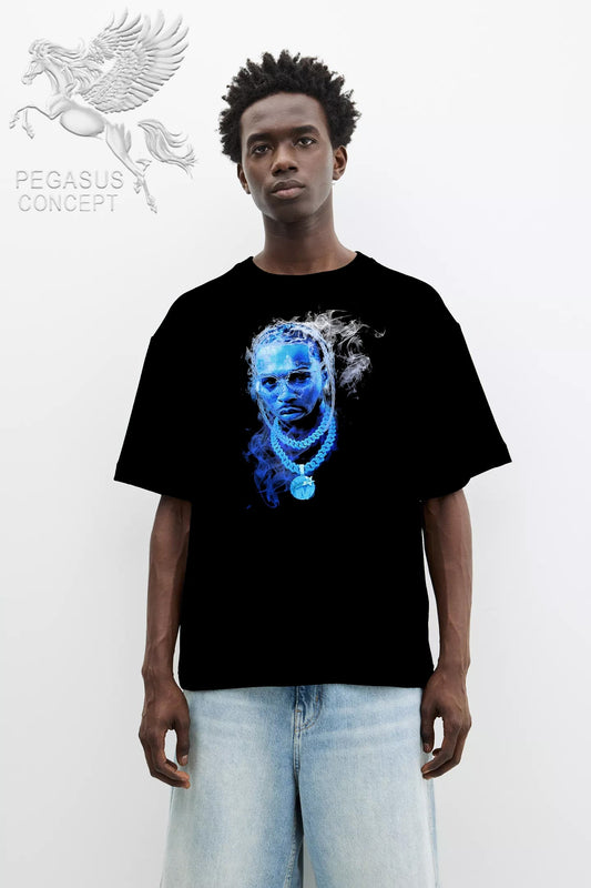 Μπλούζα μακό Premium ποιότητας σε χρώμα μαύρο με τύπωμα Pop Smoke