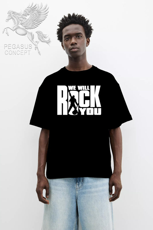 Μπλούζα μακό Premium ποιότητας σε χρώμα μαύρο με τύπωμα Queen