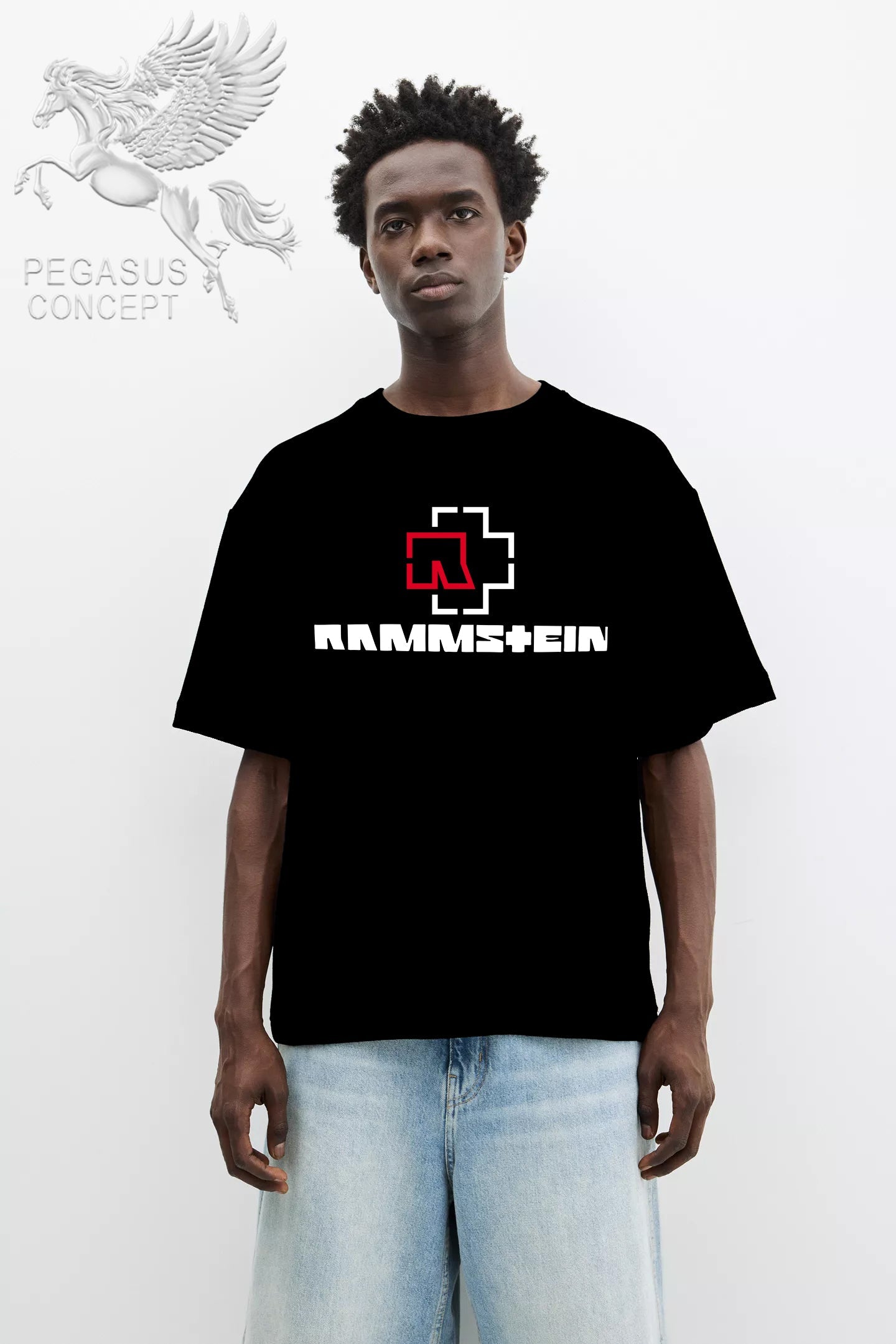 Μπλούζα μακό Premium ποιότητας σε χρώμα μαύρο με τύπωμα Rammstein