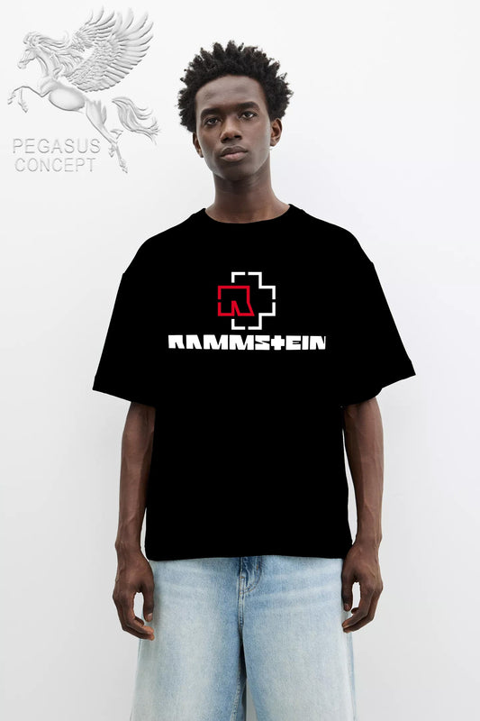 Μπλούζα μακό Premium ποιότητας σε χρώμα μαύρο με τύπωμα Rammstein