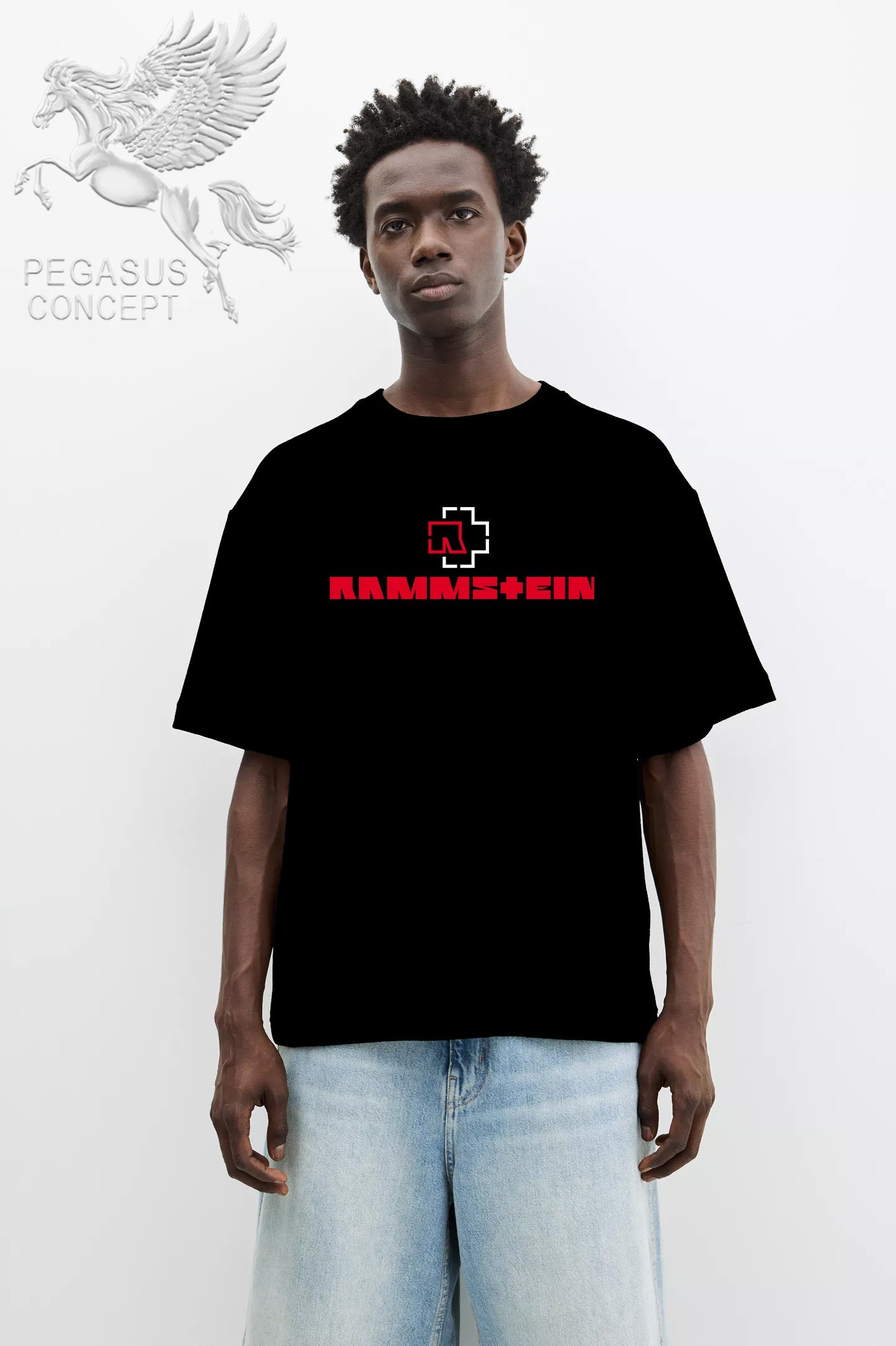 Μπλούζα μακό Premium ποιότητας σε χρώμα μαύρο με τύπωμα Rammstein