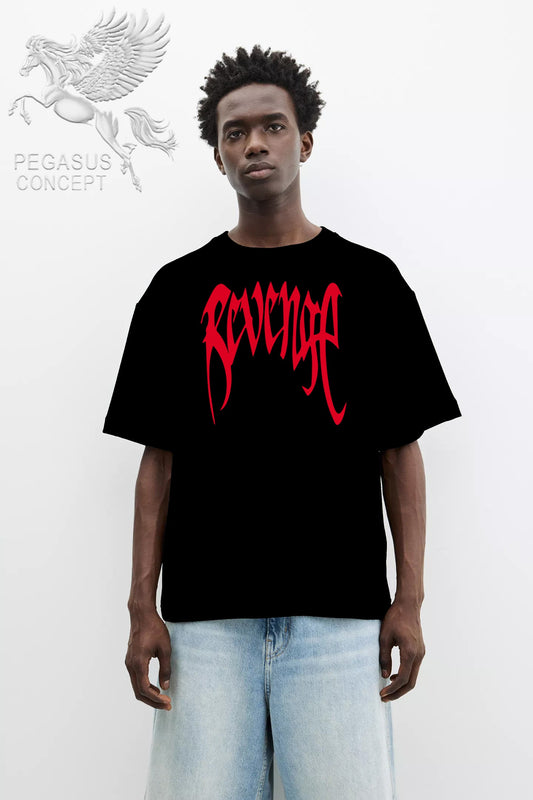 Μπλούζα μακό Premium ποιότητας σε χρώμα μαύρο με τύπωμα Revenge