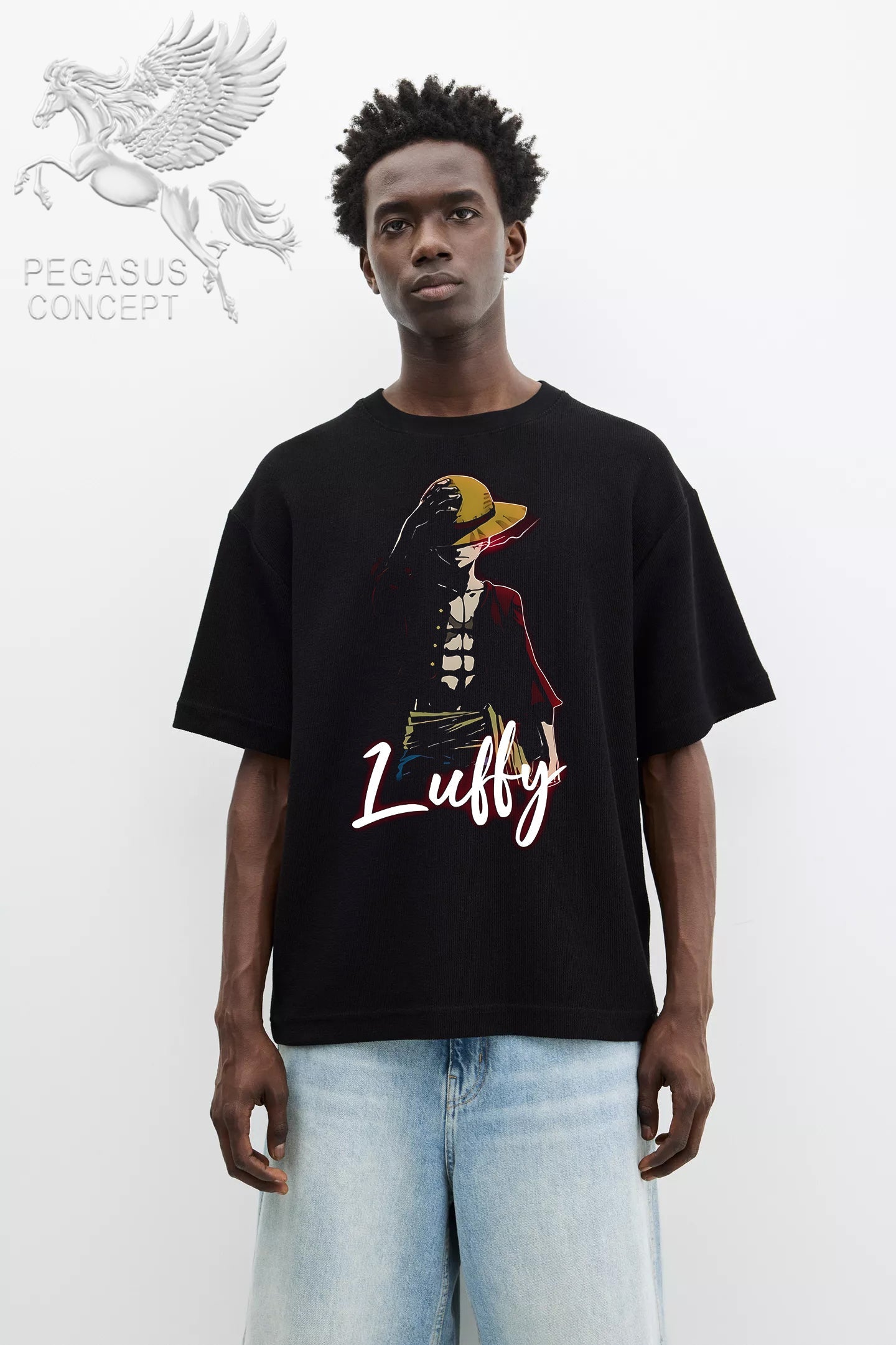 Μπλούζα μακό Premium ποιότητας σε χρώμα μαύρο με τύπωμα One Piece