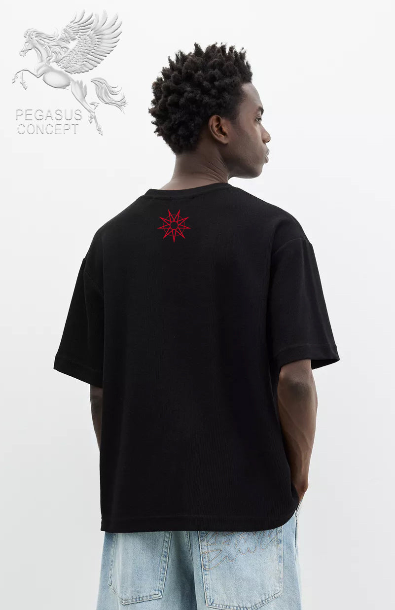 Μπλούζα μακό Premium ποιότητας σε χρώμα μαύρο με τύπωμα Slipknot