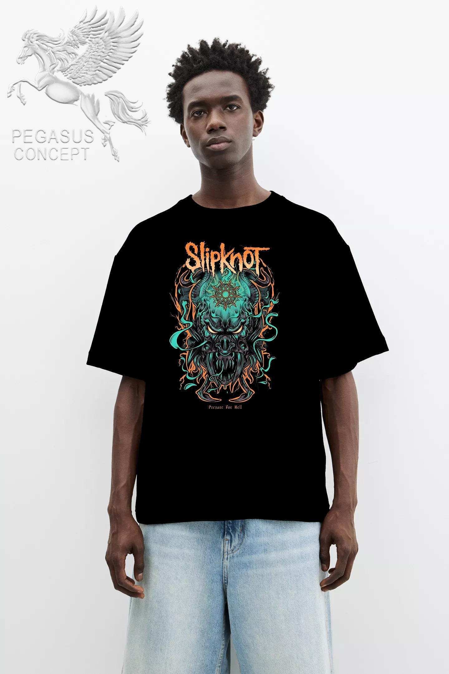 Μπλούζα μακό Premium ποιότητας σε χρώμα μαύρο με τύπωμα Slipknot