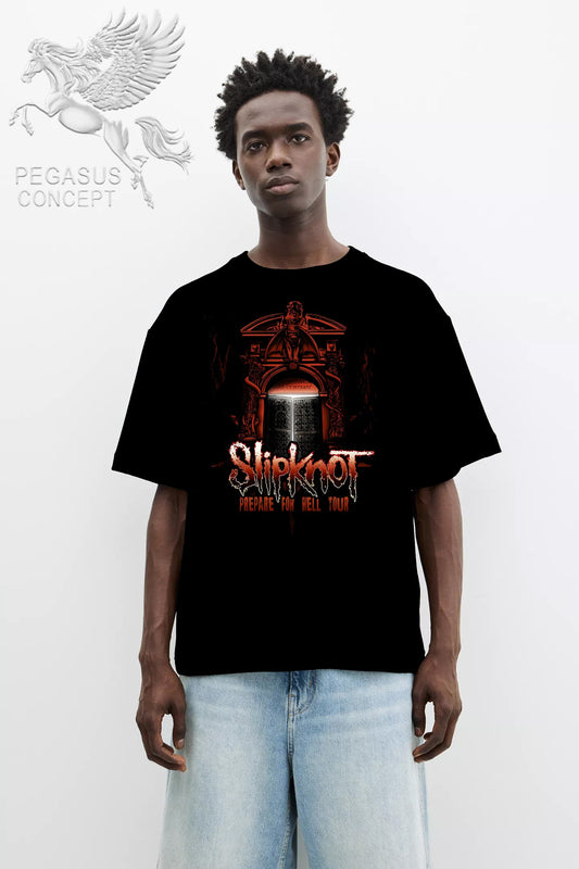 Μπλούζα μακό Premium ποιότητας σε χρώμα μαύρο με τύπωμα Slipknot