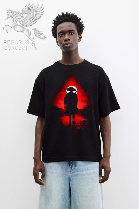 Μπλούζα μακό Premium ποιότητας σε χρώμα μαύρο με τύπωμα Άνιμε