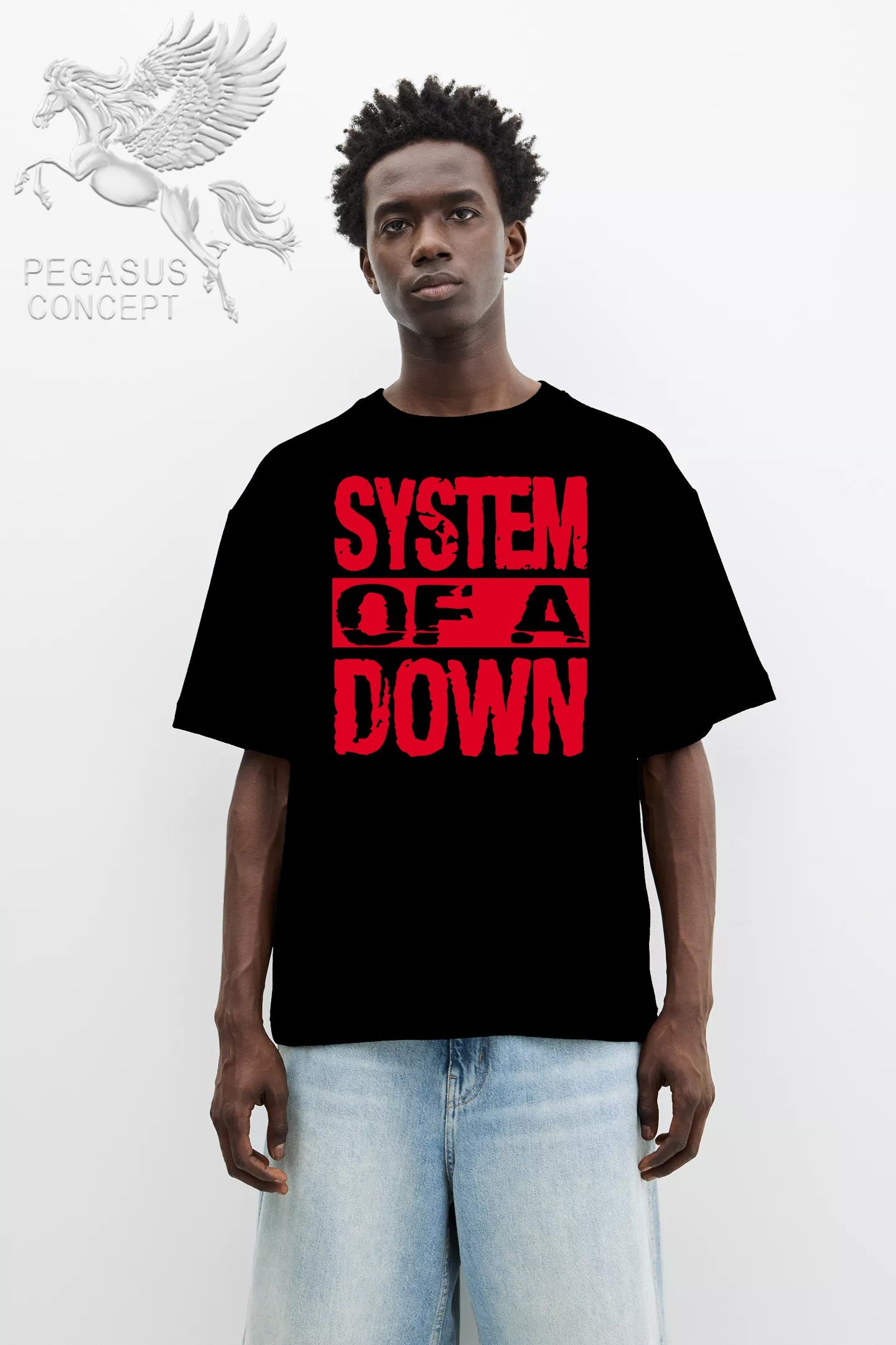 Μπλούζα μακό Premium ποιότητας σε χρώμα μαύρο με τύπωμα System of Down