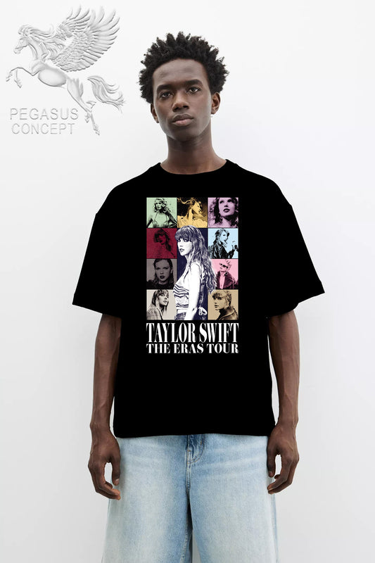 Μπλούζα μακό Premium ποιότητας σε χρώμα μαύρο με τύπωμα Taylor Swift