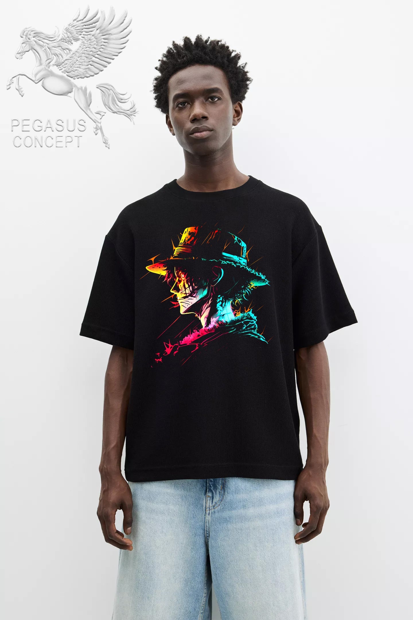 Μπλούζα μακό Premium ποιότητας σε χρώμα μαύρο με τύπωμα One Piece