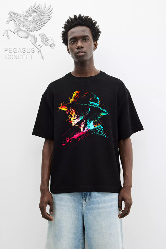 Μπλούζα μακό Premium ποιότητας σε χρώμα μαύρο με τύπωμα One Piece