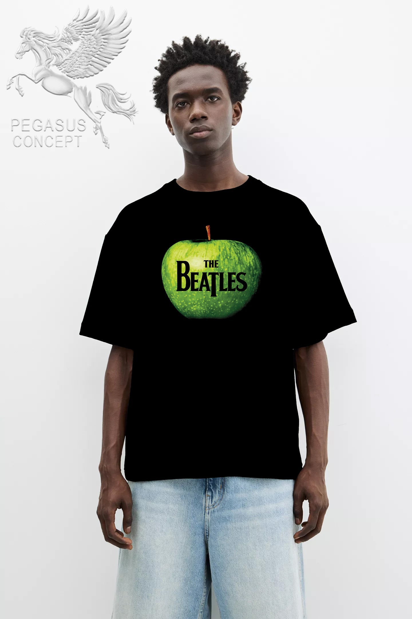 Μπλούζα μακό Premium ποιότητας σε χρώμα μαύρο με τύπωμα The Beatles