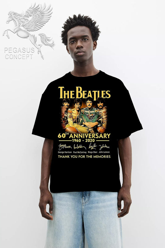 Μπλούζα μακό Premium ποιότητας σε χρώμα μαύρο με τύπωμα The Beatles