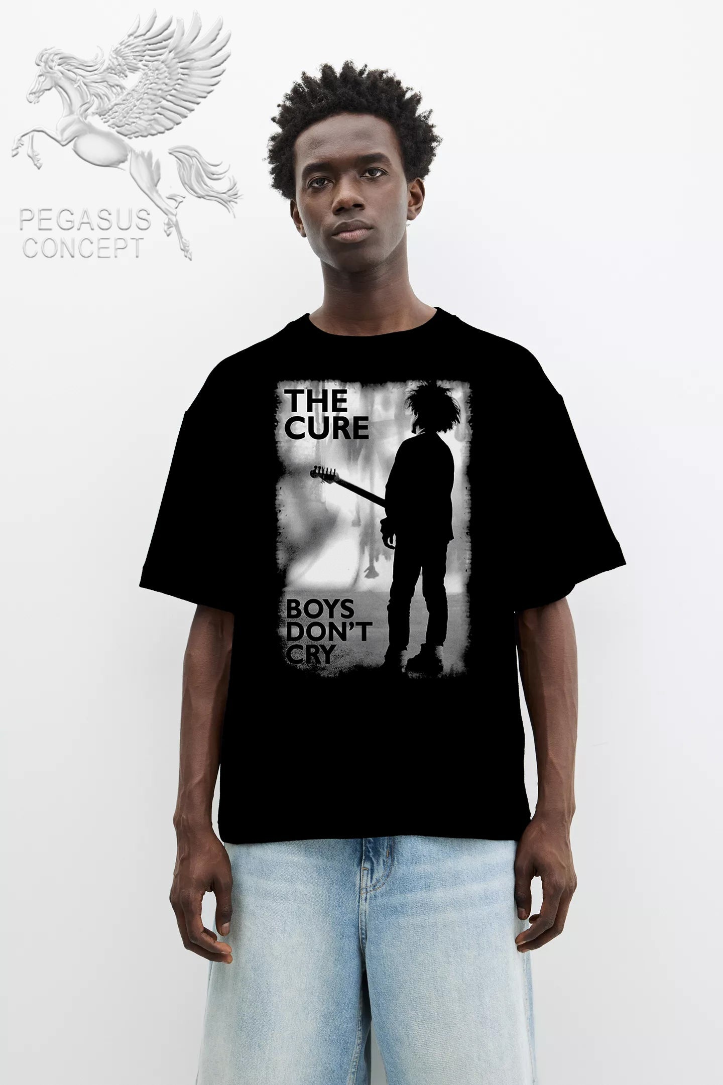 Μπλούζα μακό Premium ποιότητας σε χρώμα μαύρο με τύπωμα Cure