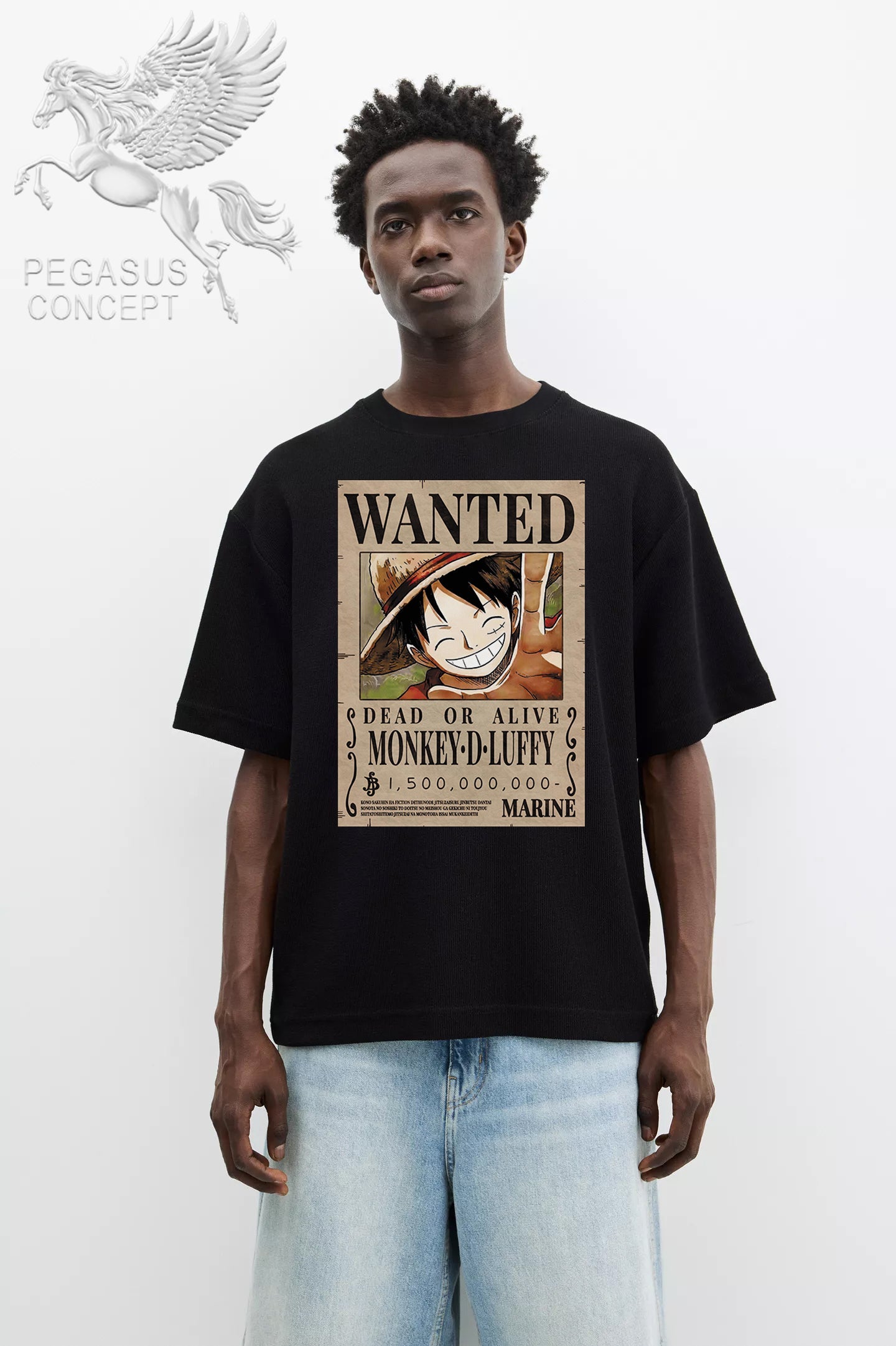 Μπλούζα μακό Premium ποιότητας σε χρώμα μαύρο με τύπωμα One Piece