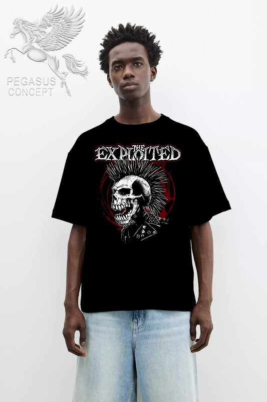 Μπλούζα μακό Premium ποιότητας σε χρώμα μαύρο με τύπωμα The Exploited
