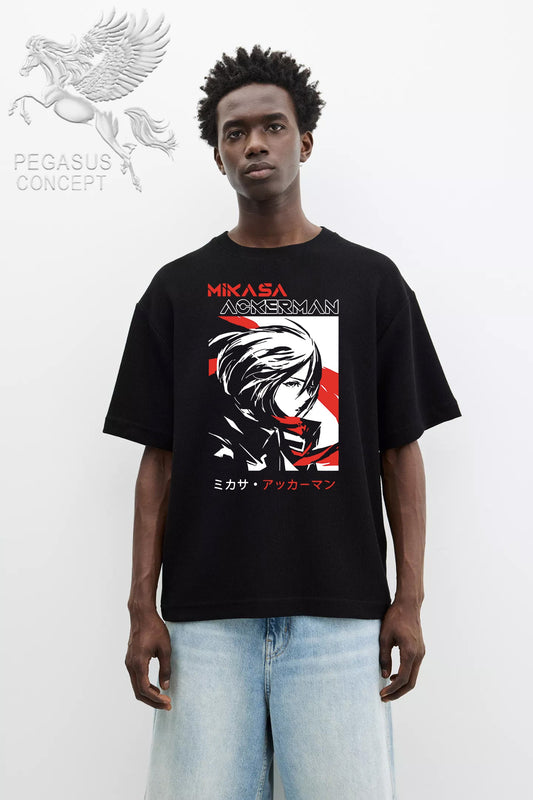 Μπλούζα μακό Premium ποιότητας σε χρώμα μαύρο με τύπωμα Ackerman