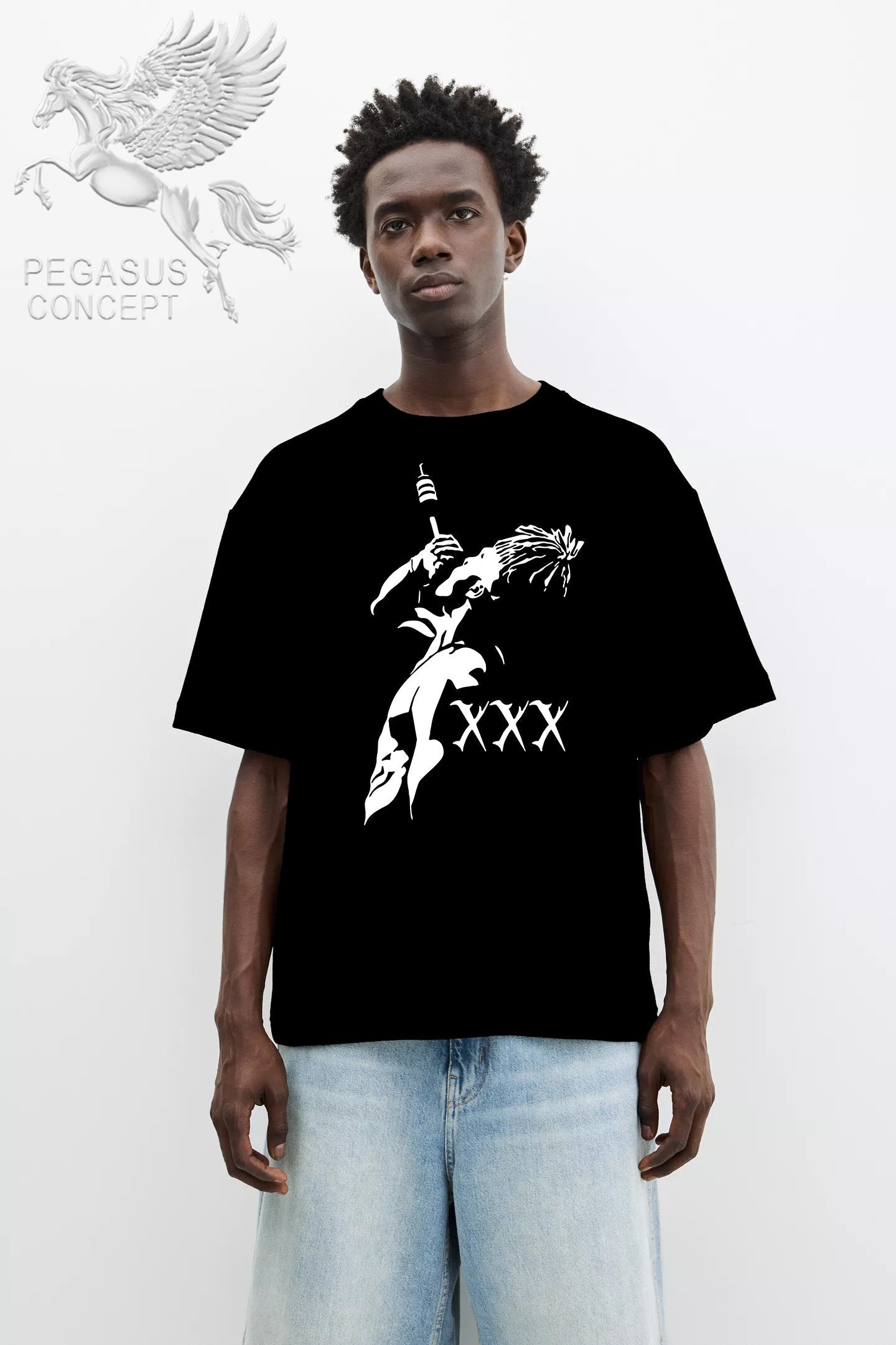 Μπλούζα μακό Premium ποιότητας σε χρώμα μαύρο με τύπωμα xxx Tentancion