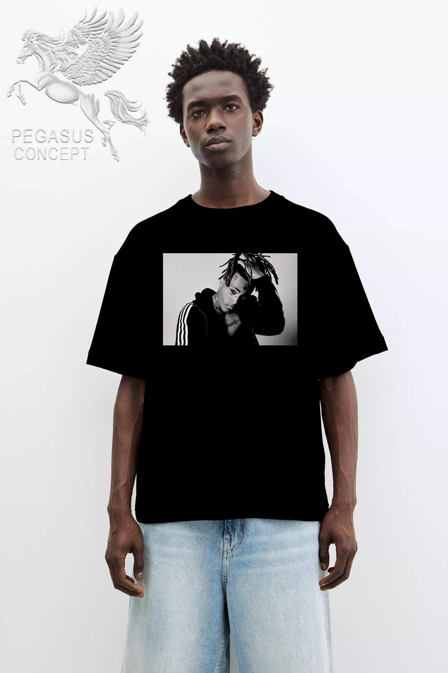 Μπλούζα μακό Premium ποιότητας σε χρώμα μαύρο με τύπωμα xxx Tentancion