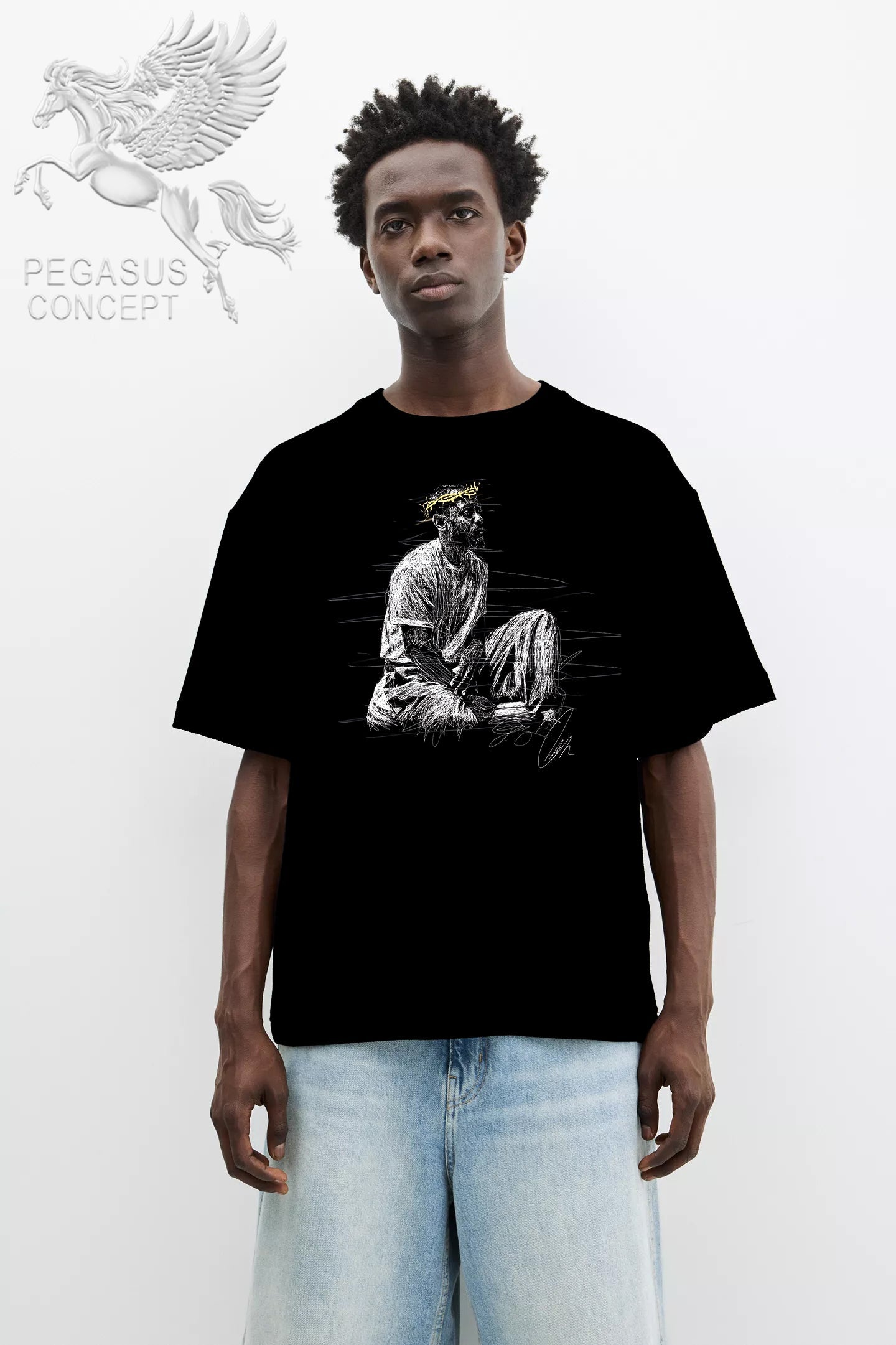 Μπλούζα μακό Premium ποιότητας σε χρώμα μαύρο με τύπωμα Tupac