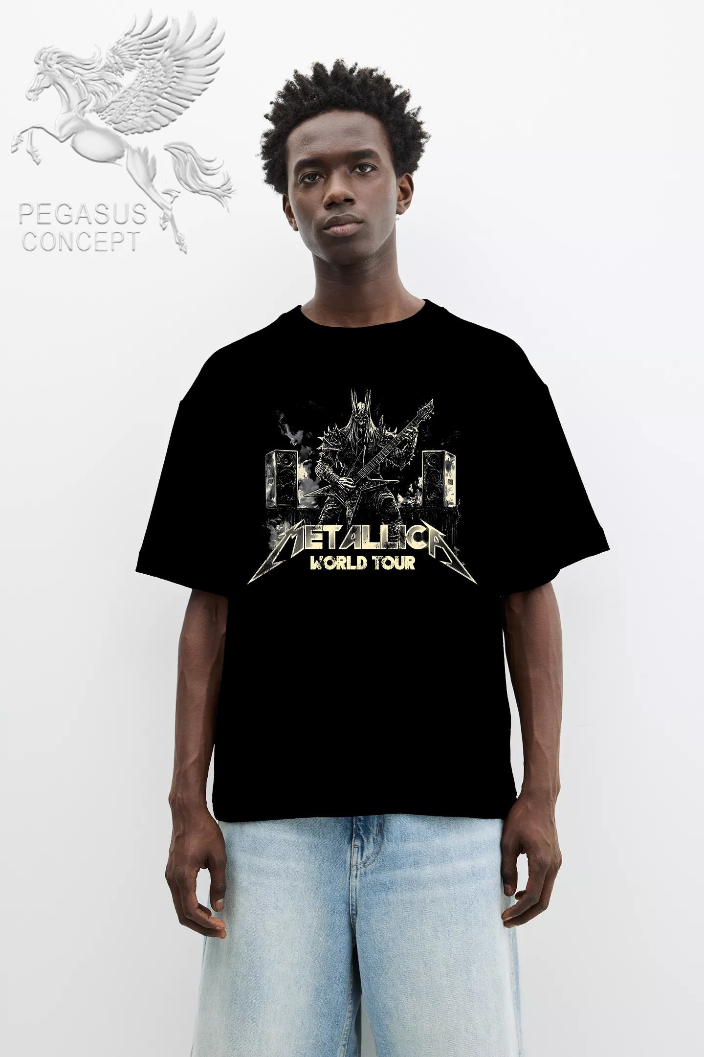 Μπλούζα μακό Premium ποιότητας σε χρώμα μαύρο με τύπωμα Metallica Tour