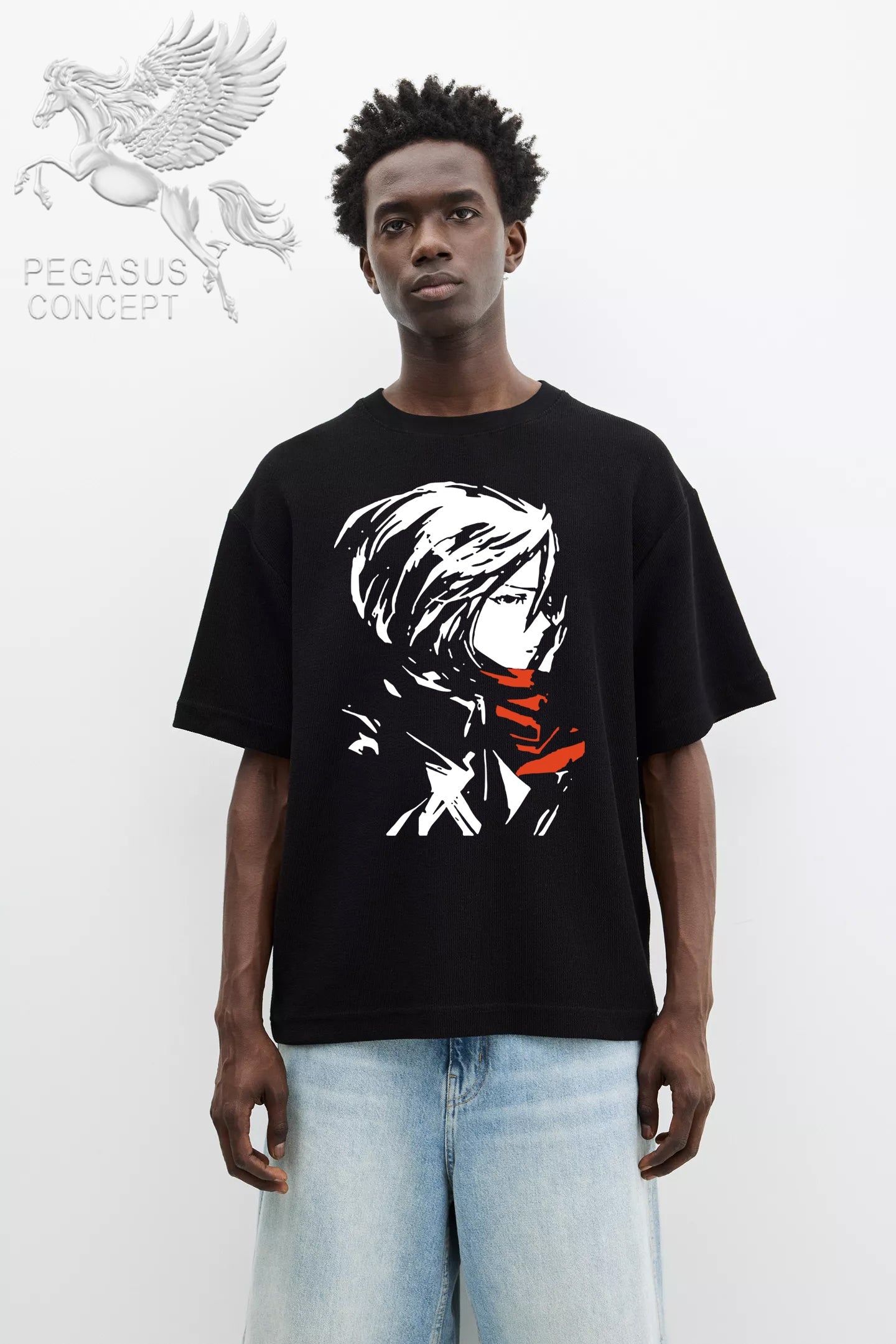 Μπλούζα μακό Premium ποιότητας σε χρώμα μαύρο με τύπωμα Naruto