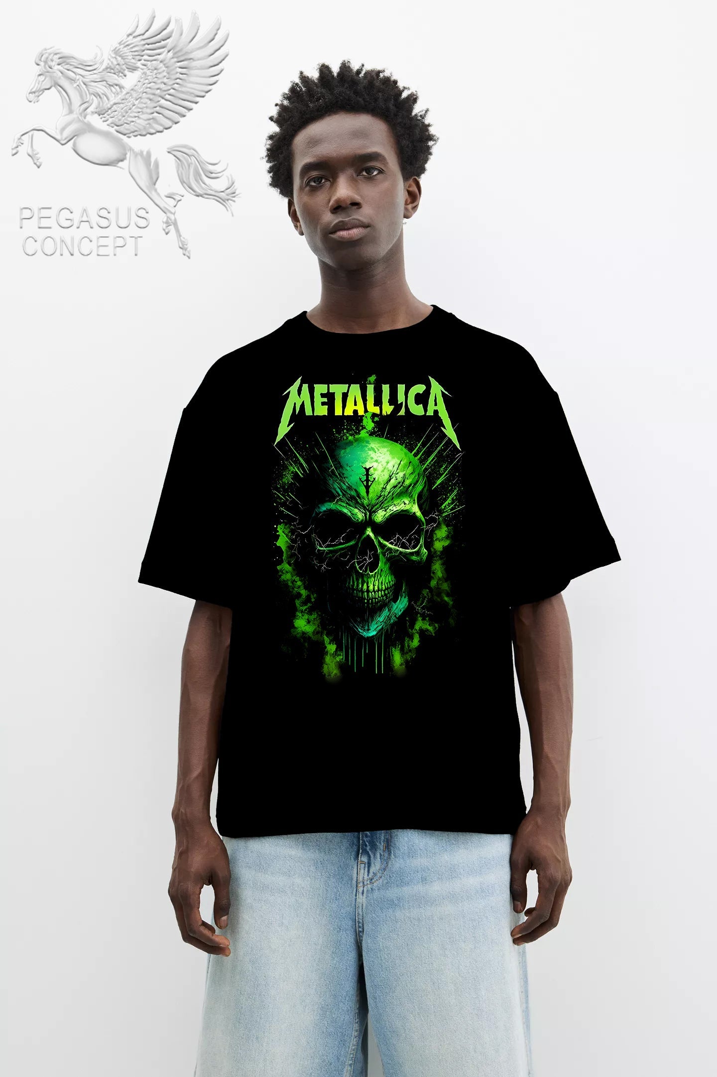 Μπλούζα μακό Premium ποιότητας σε χρώμα μαύρο με τύπωμα Metallica