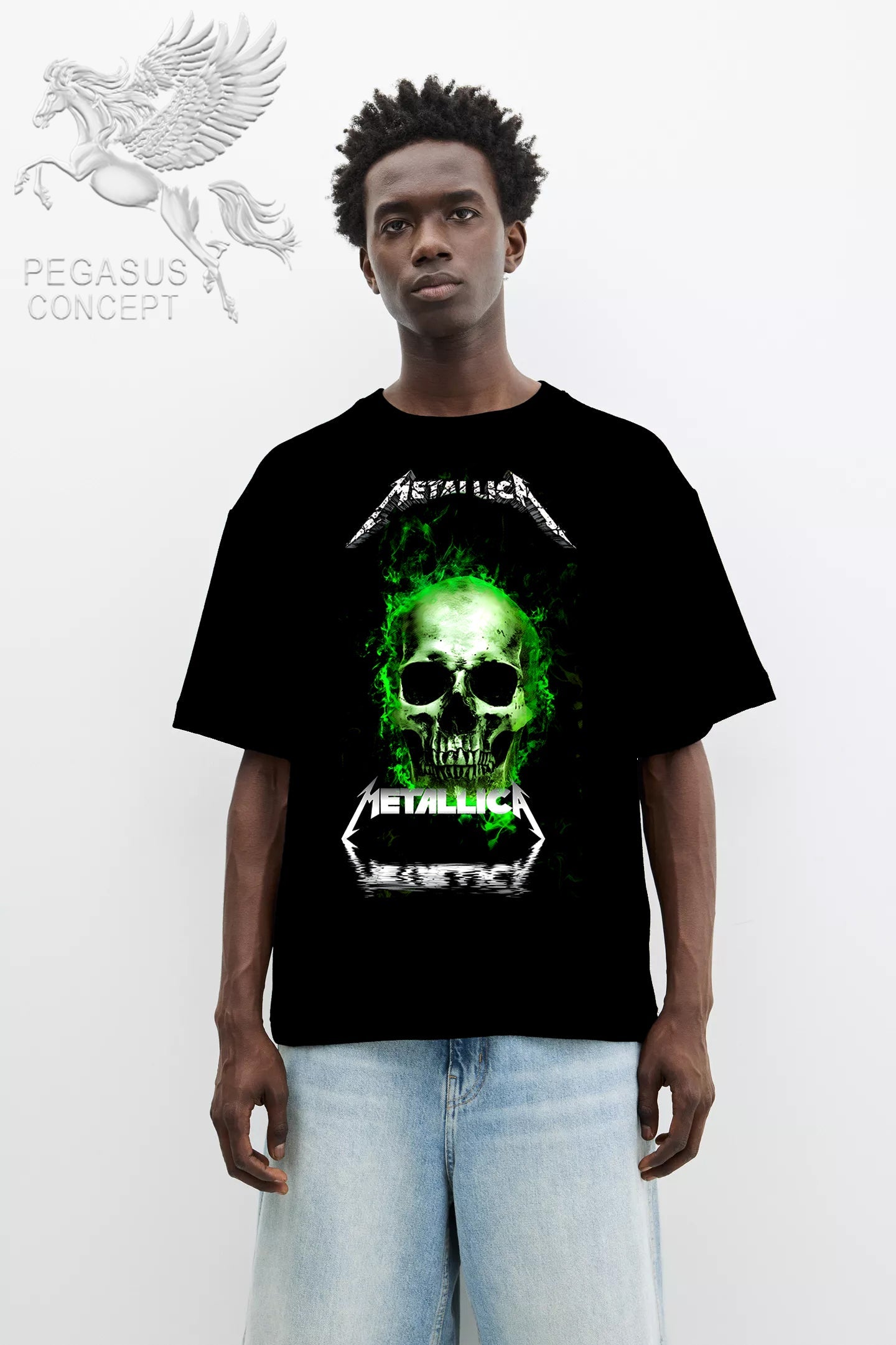 Μπλούζα μακό Premium ποιότητας σε χρώμα μαύρο με τύπωμα Metallica