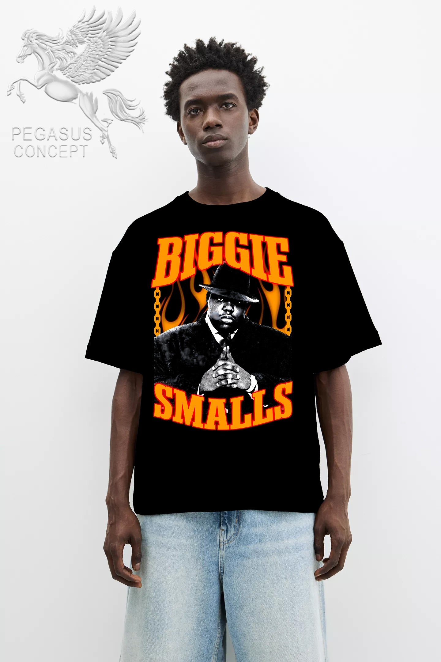 Μπλούζα μακό Premium ποιότητας σε χρώμα μαύρο με τύπωμα Biggie