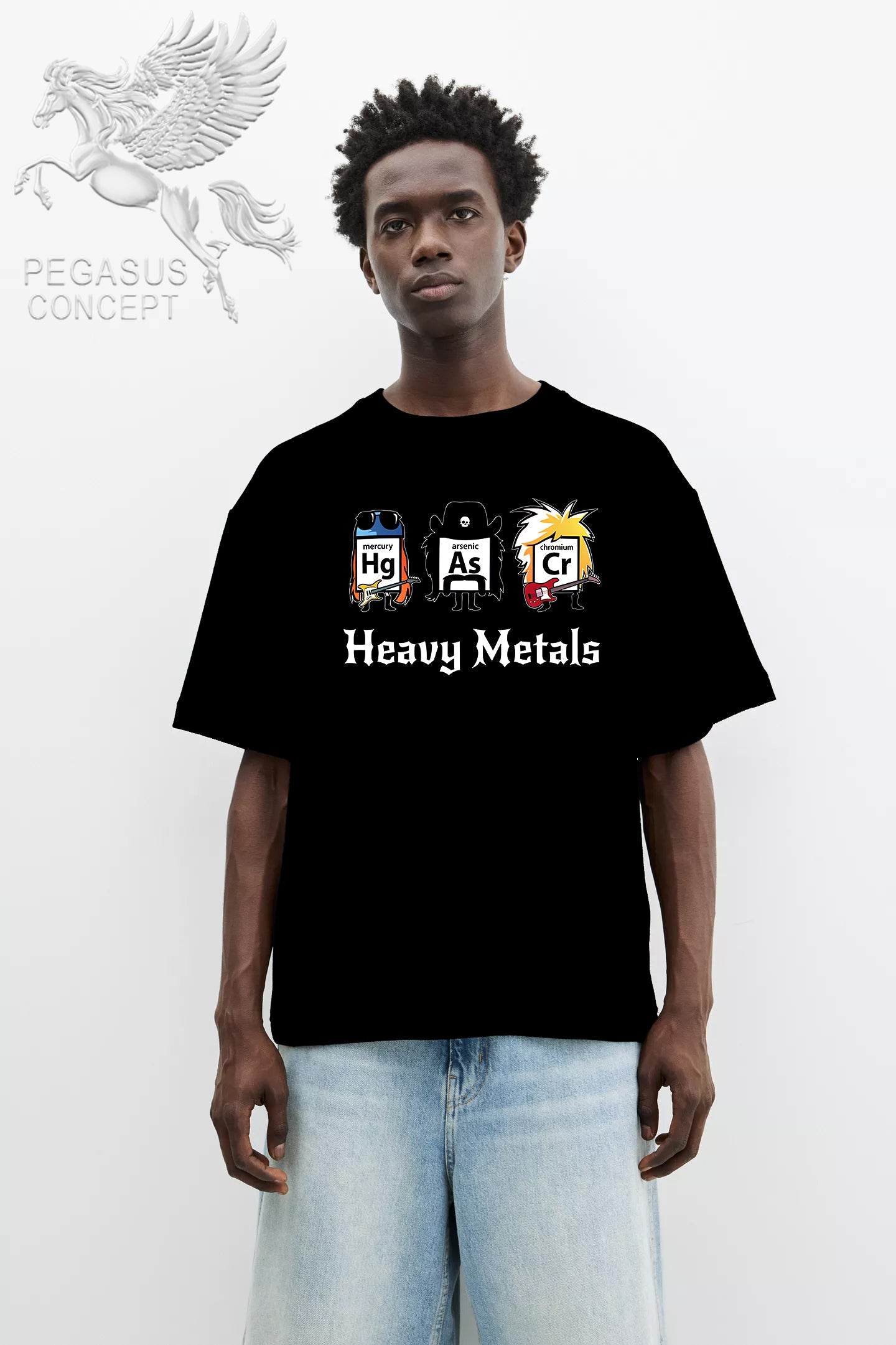 Μπλούζα μακό Premium ποιότητας σε χρώμα μαύρο με τύπωμα Heavy Metals